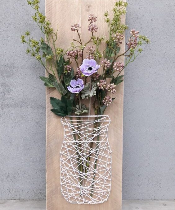 STRING ART SZTUKA NICI Z BUKIETEM
